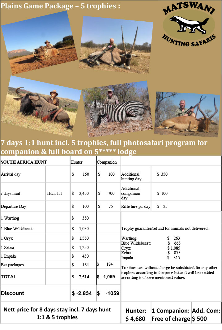 5 animal package 2025