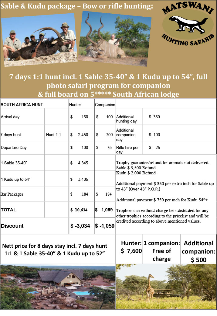 Sable Kudu Package 2025